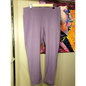 High Waist Purple Stretch Pants